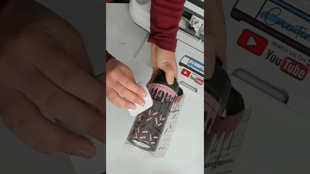 Cricut ASMR - How To Put Vinyl on a Water Bottle - New Teckwrap Colorful Pearl Vinyl
