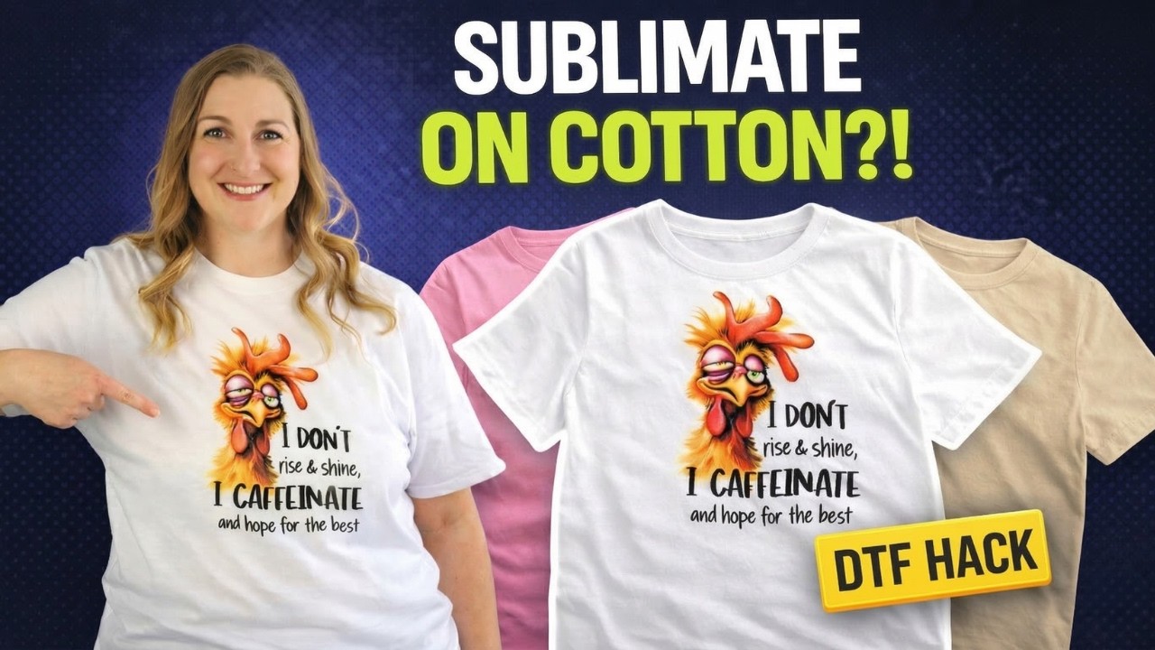 Sublimation on Cotton with DTF Powder Hack | Full Tutorial