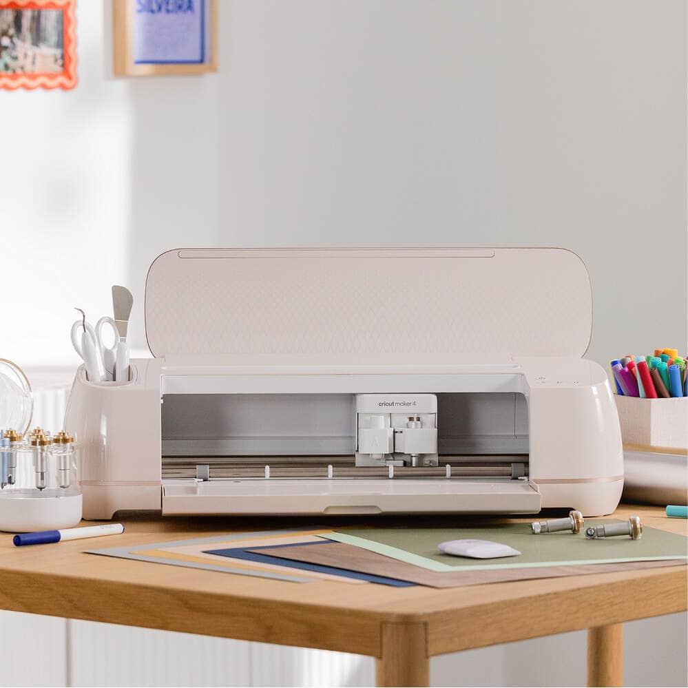 cricut machine on a workspace