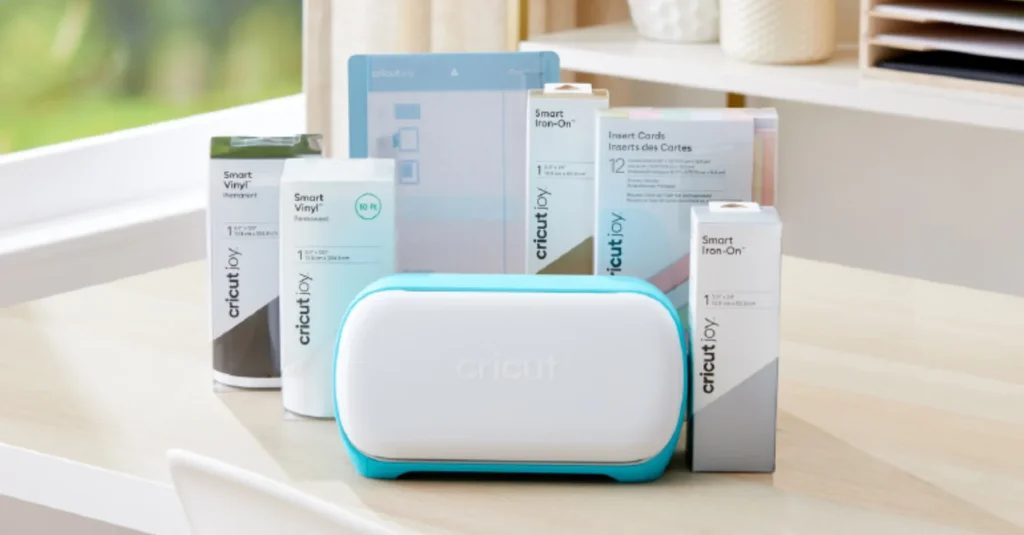 a cricut joy surrounded by smart vinyl