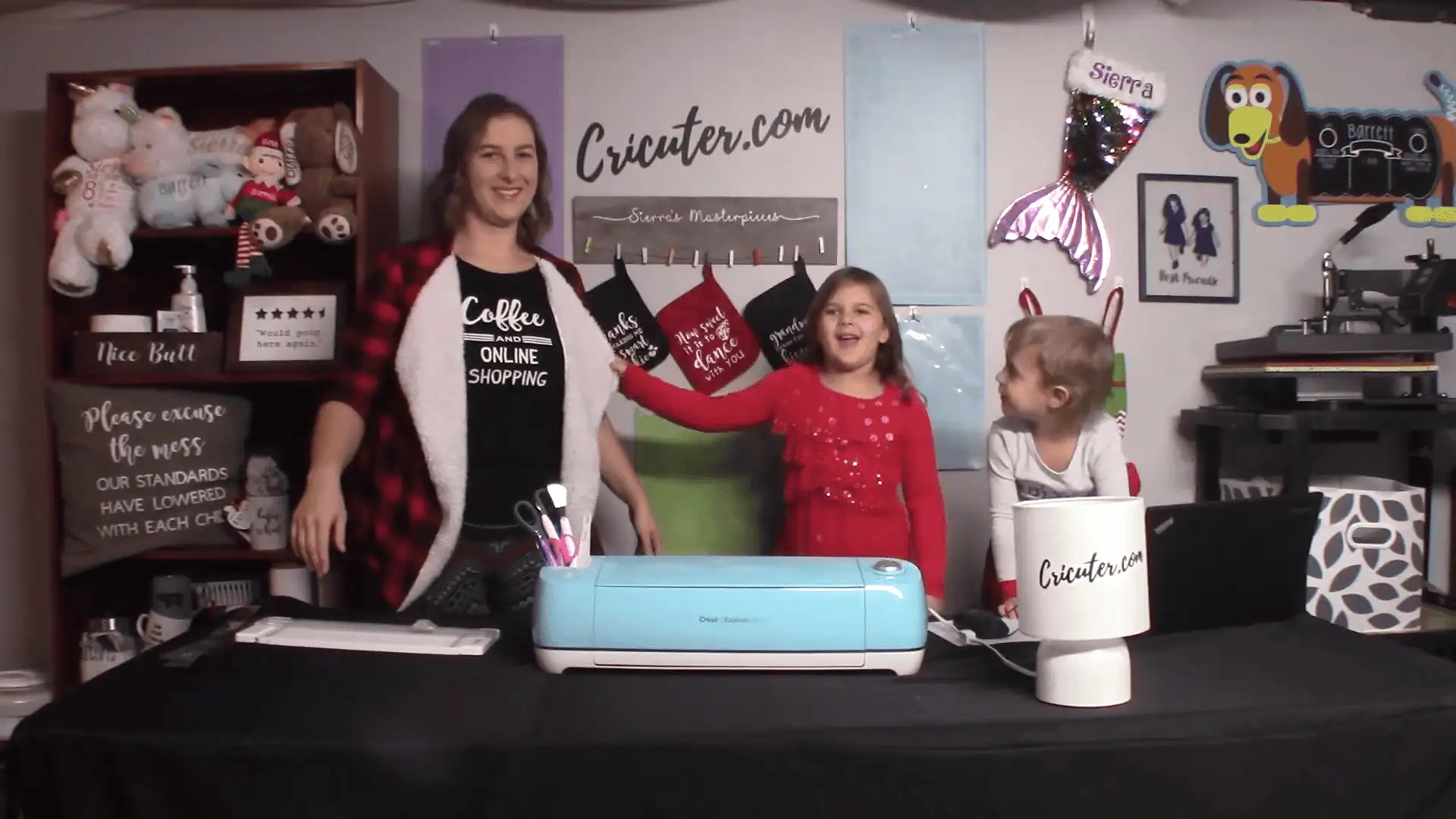 Kerri's original basement craft setup