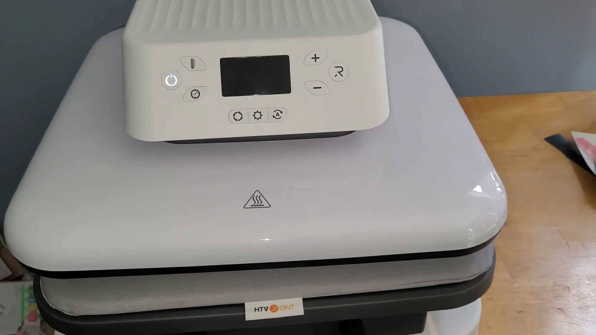 Father's Day Cricut Project: How to Make a DIY Fist Bump T-Shirt 9 Preheating shirt on heat press