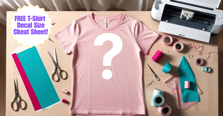 cricut t shirt decal size guide