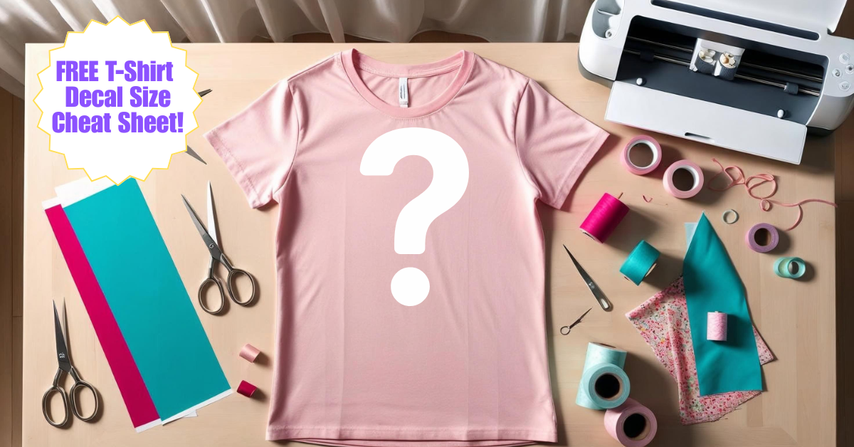 cricut t shirt decal size guide