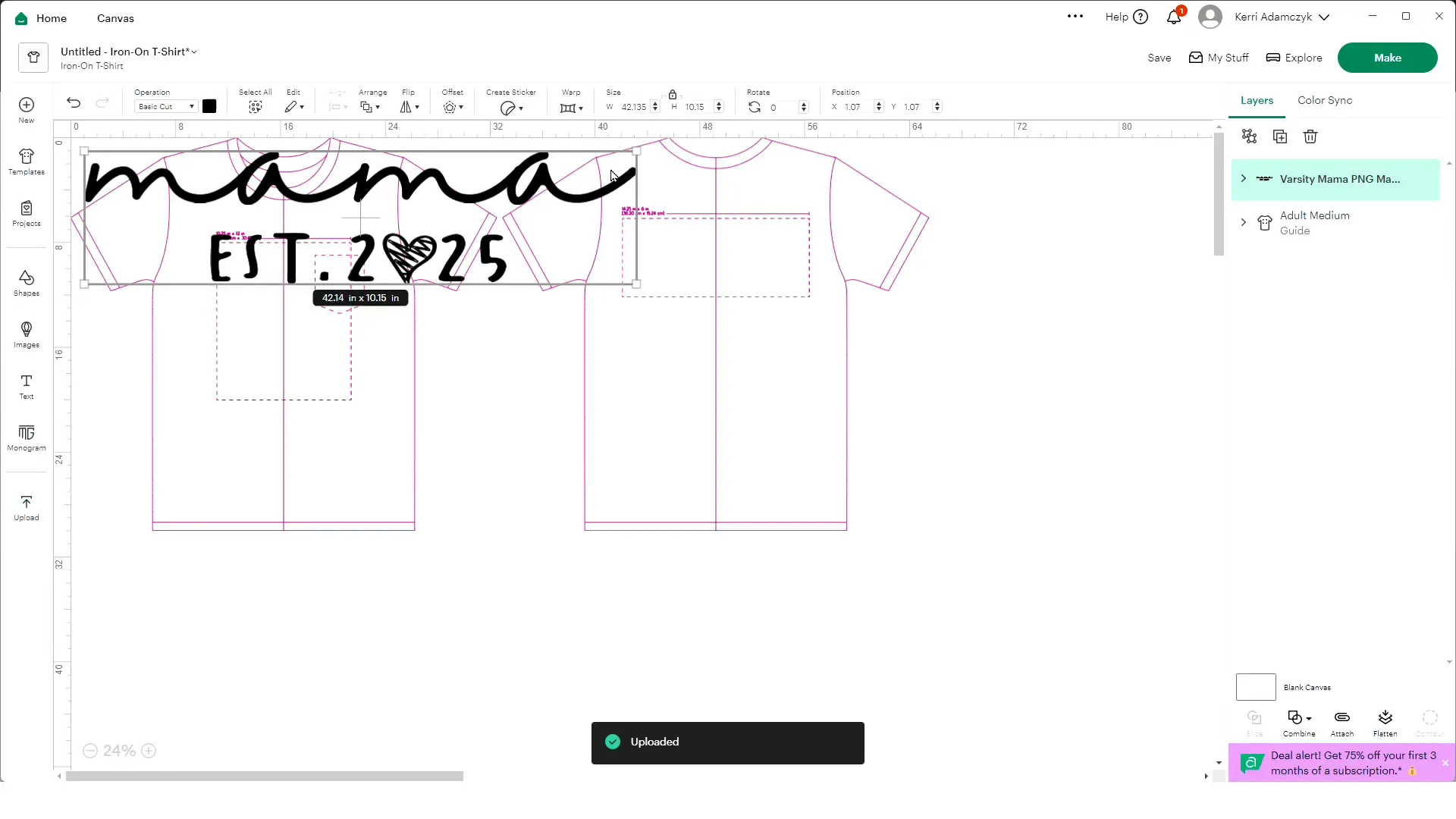 Uploading SVG design into Cricut Design Space