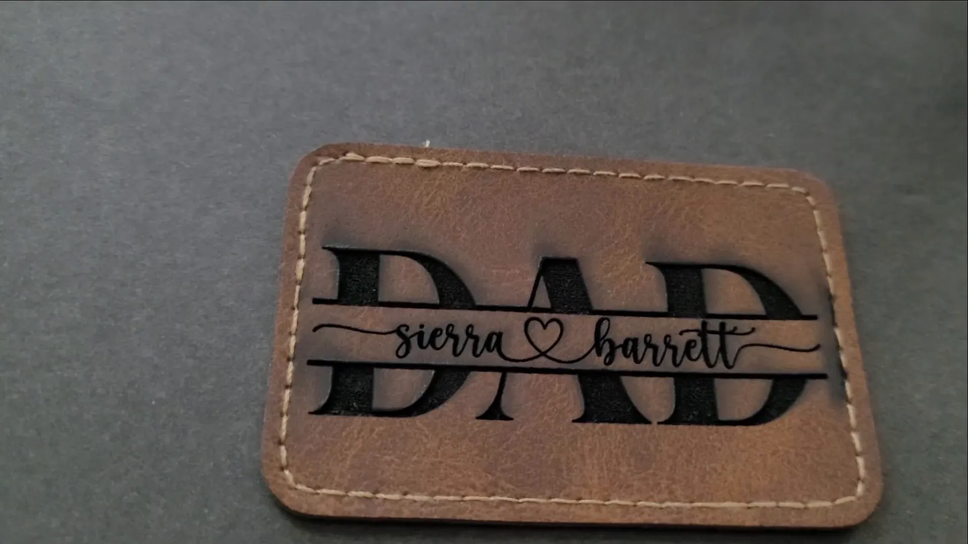 How To Make Leather Patch Hats 2 Ways: Laser Engraving & HTV xTool m1 6 Laser engraved leather patch with Dad design fresh from xTool M1