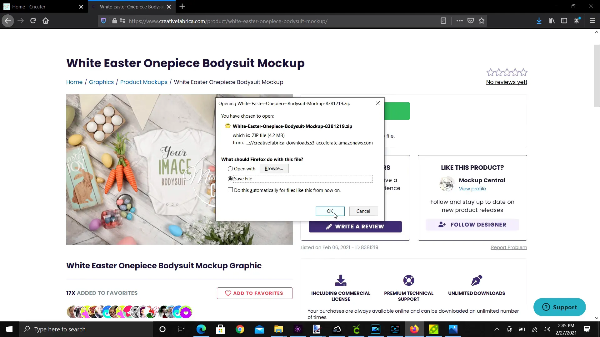 How To Make Your Cricut Products Look Irresistible 2 Downloading a mockup file from Creative Fabrica