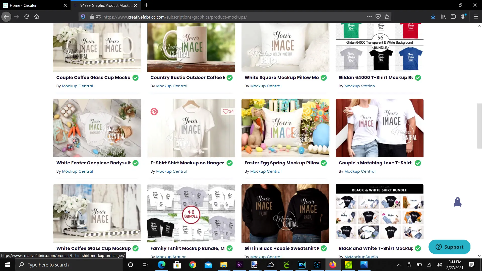 How To Make Your Cricut Products Look Irresistible 1 Creative Fabrica product mockups page showing various items like onesies, mugs, and pillows