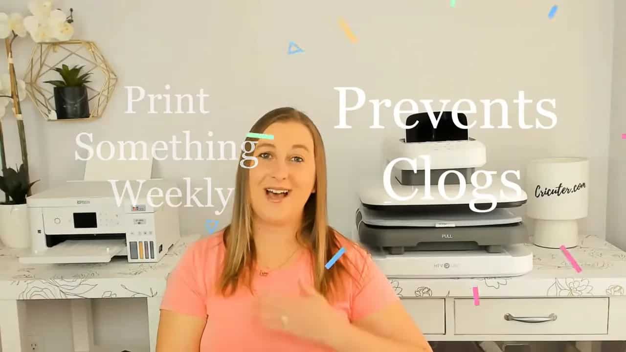 Reminder to print something weekly for sublimation printer maintenance