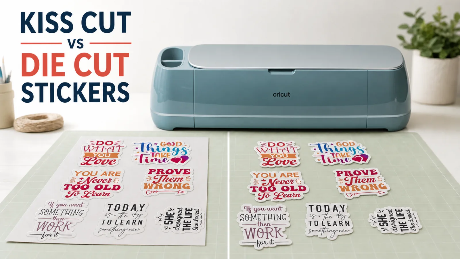 Kiss Cut vs Die Cut Stickers: Which One Should You Make?