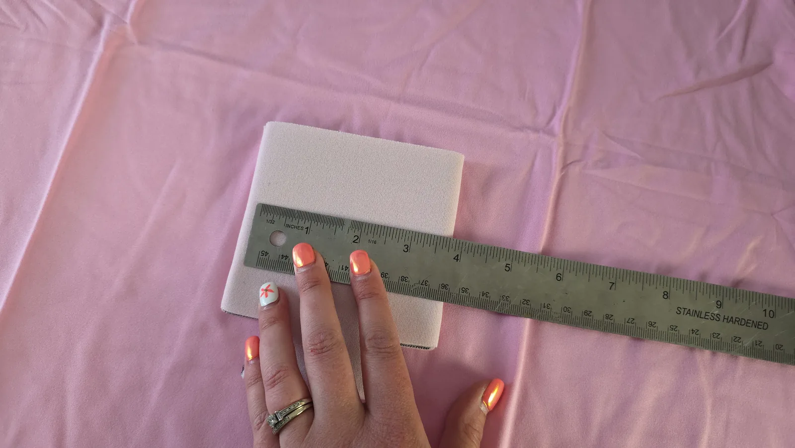 Wedding Sublimation Ideas: 3 Personalized Name Projects That Sell 5 Measuring a sublimation can cooler with a metal ruler to size the wedding design